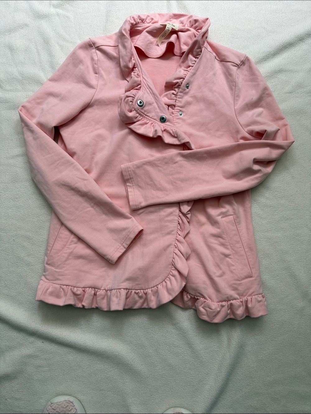 Matilda Jane Light Pink Ruffle-Front Jacket - Picture 11 of 12